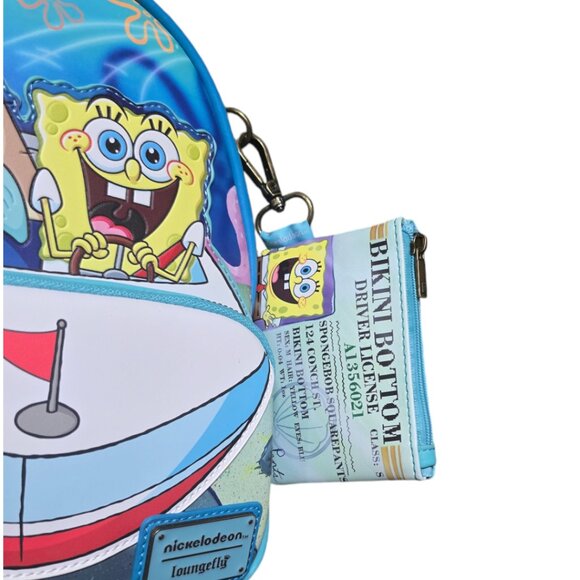 *NEW* Nickelodeon Loungefly Spongebod Squarepants Boat School Mini Backpack - Picture 2 of 6